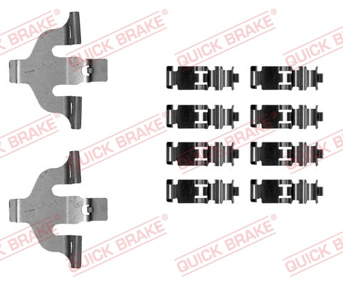 Set accesorii, placute frana punte fata (1090030 QBK) AUDI,PORSCHE,VW
