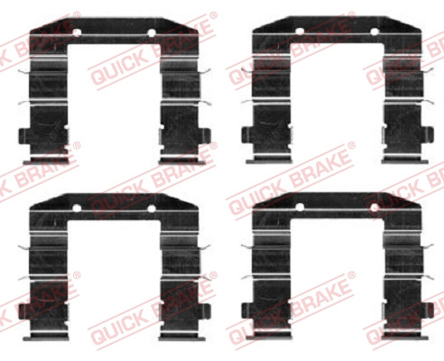 Set accesorii, placute frana punte fata (1090037 QBK) HYUNDAI,KIA,SUZUKI