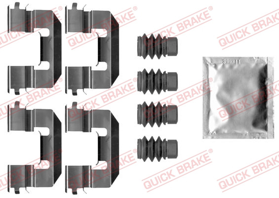 Set accesorii, placute frana punte fata (1090038 QBK) ALFA ROMEO,FIAT