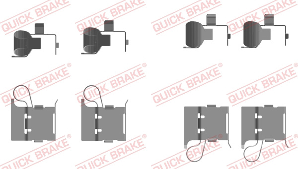 Set accesorii, placute frana punte fata (1090097 QBK) TOYOTA