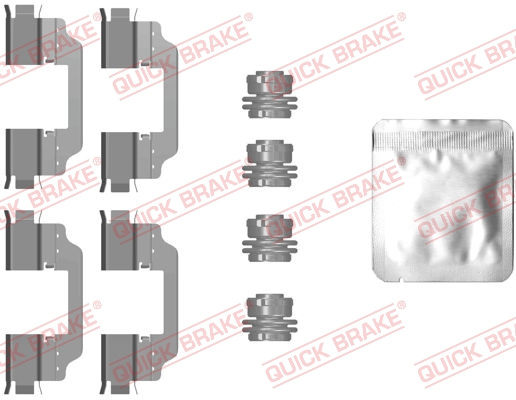 Set accesorii, placute frana punte fata (1090101 QBK) FORD,OPEL