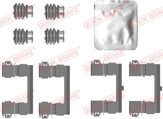 Set accesorii, placute frana punte fata (1090112 QBK) OPEL,PEUGEOT,VAUXHALL