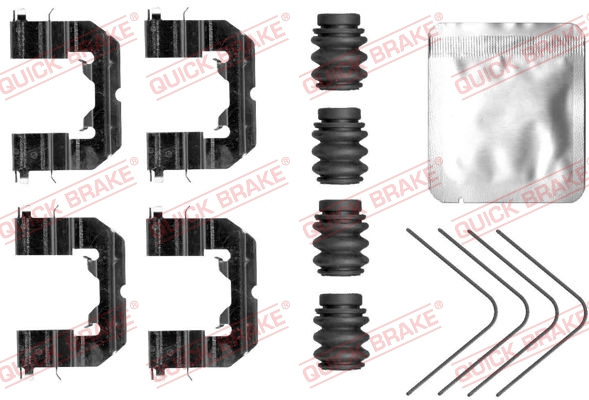 Set accesorii, placute frana punte fata (1090118 QBK) HYUNDAI,KIA