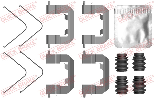 Set accesorii, placute frana punte fata (1090123 QBK) KIA