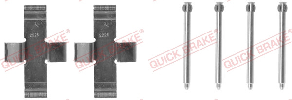 Set accesorii, placute frana punte fata (1090916 QBK) BMW,OPEL