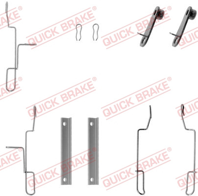 Set accesorii, placute frana punte fata (1091188 QBK) Citroen,PEUGEOT