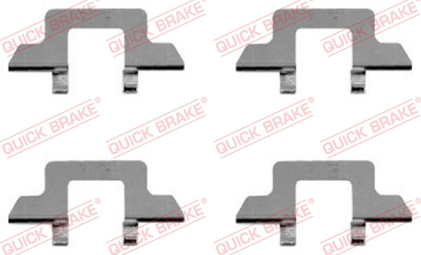 Set accesorii, placute frana punte fata (1091242 QBK) Citroen