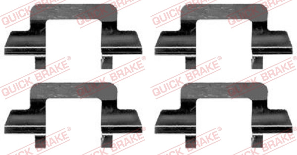 Set accesorii, placute frana punte fata (1091243 QBK) Citroen