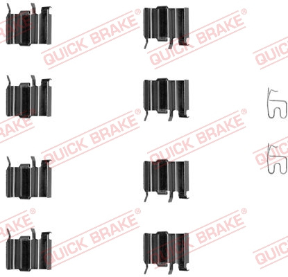 Set accesorii, placute frana punte fata (1091244 QBK) MAZDA,SUZUKI