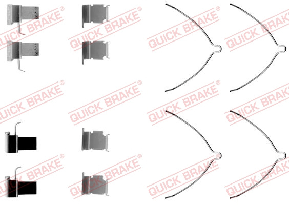 Set accesorii, placute frana punte fata (1091261 QBK) TOYOTA