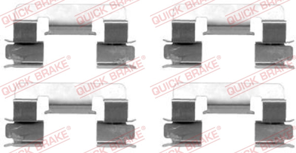 Set accesorii, placute frana punte fata (1091293 QBK) TOYOTA