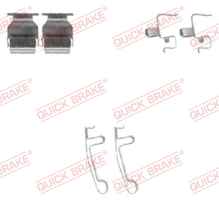 Set accesorii, placute frana punte fata (1091604 QBK) DAIHATSU,DATSUN