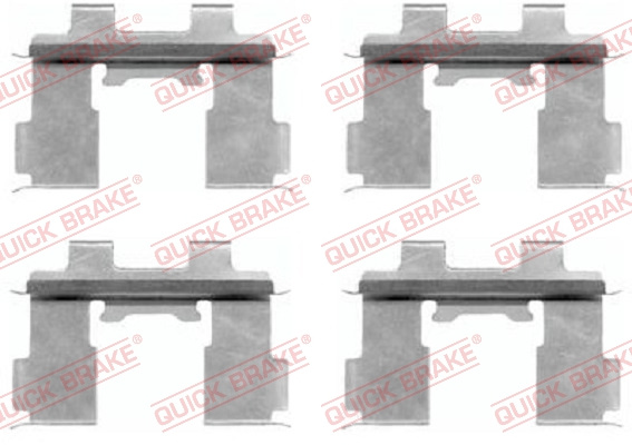 Set accesorii, placute frana punte fata (1091630 QBK) HYUNDAI,SUZUKI