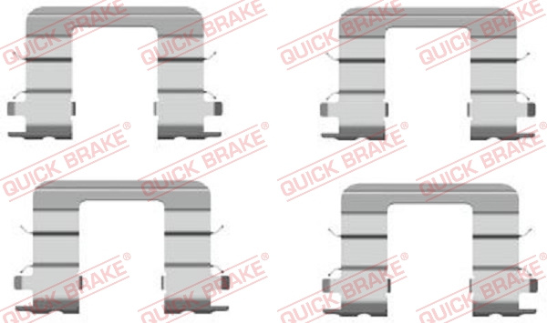 Set accesorii, placute frana punte fata (1091696 QBK) KIA,MITSUBISHI
