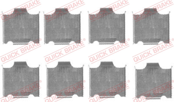 Set accesorii, placute frana punte fata (1091718 QBK) KIA