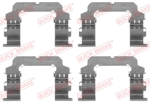 Set accesorii, placute frana punte fata (1091738 QBK) NISSAN