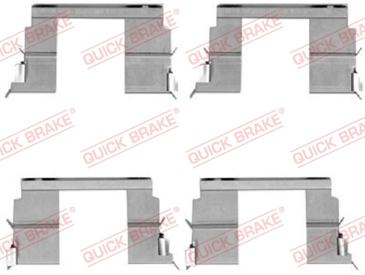 Set accesorii, placute frana punte fata (1091783 QBK) ISUZU