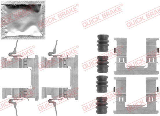 Set accesorii, placute frana punte fata (1091853 QBK) NISSAN