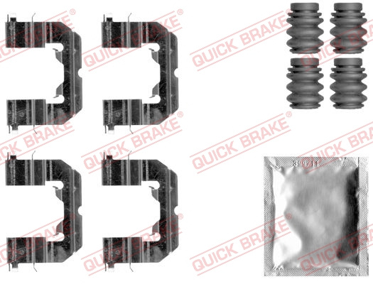 Set accesorii, placute frana punte fata (1091859 QBK) HYUNDAI,KIA