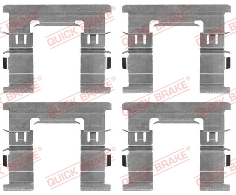 Set accesorii, placute frana punte fata (1091869 QBK) MITSUBISHI