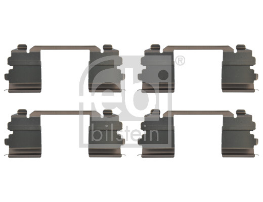 Set accesorii, placute frana punte fata (181478 FEBI BILSTEIN) IVECO