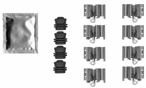 Set accesorii, placute frana punte fata (82549600 TEXTAR) CHRYSLER,DODGE,FIAT,JEEP,JEEP (GAC FCA),LA...
