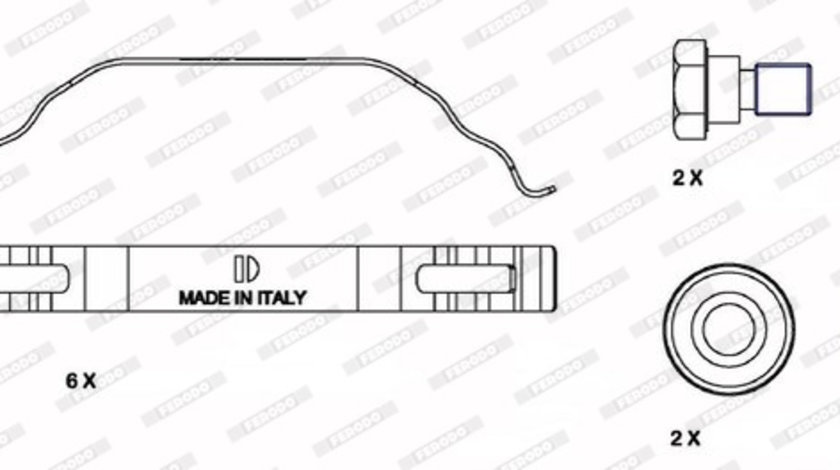 Set accesorii, placute frana punte fata (FAC173 FERODO PREMIER) DAF,IVECO,MAN