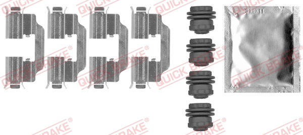 Set accesorii, placute frana puntea spate (1090012 QBK) OPEL,VAUXHALL