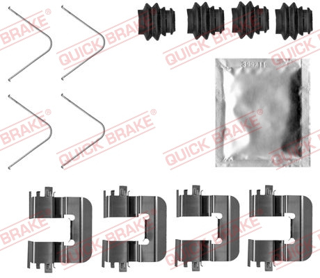 Set accesorii, placute frana puntea spate (1090033 QBK) HYUNDAI,KIA,OPEL