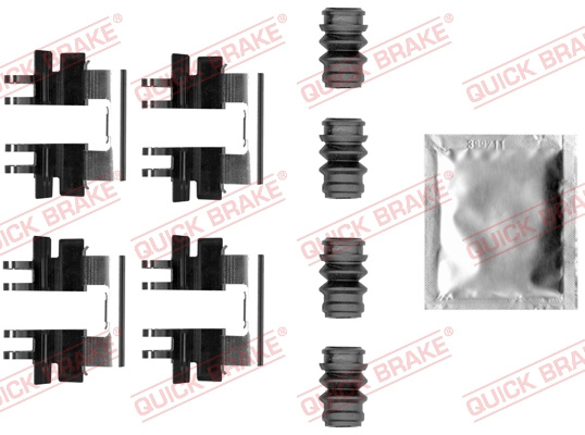 Set accesorii, placute frana puntea spate (1090045 QBK) DS,MAZDA