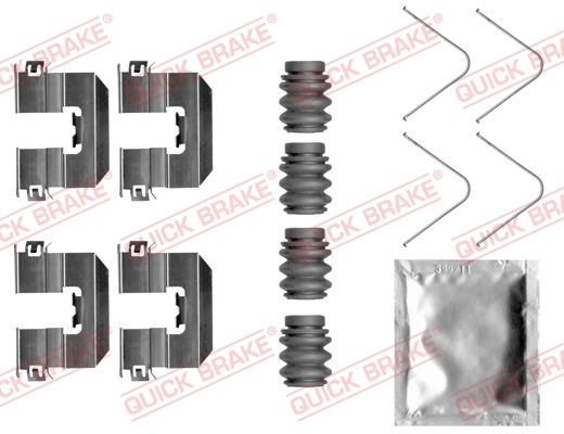 Set accesorii, placute frana puntea spate (1090058 QBK) HYUNDAI,KIA,PEUGEOT