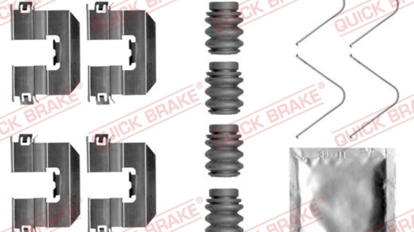 Set accesorii, placute frana puntea spate (1090058 QBK) HYUNDAI,KIA,PEUGEOT