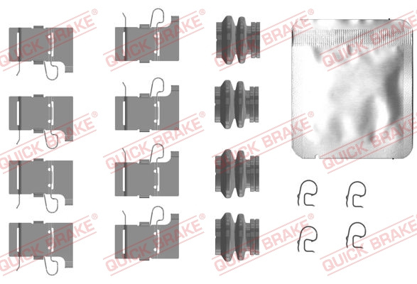 Set accesorii, placute frana puntea spate (1090084 QBK) TOYOTA,VW