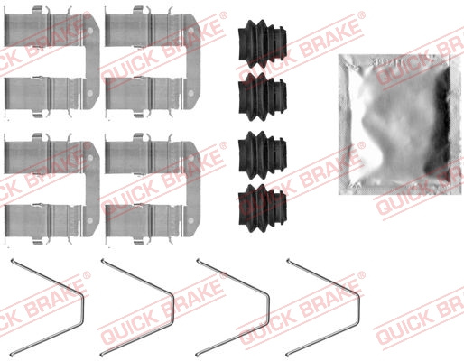 Set accesorii, placute frana puntea spate (1090094 QBK) HYUNDAI,KIA,VW