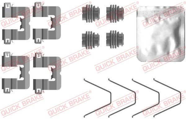 Set accesorii, placute frana puntea spate (1090114 QBK) HYUNDAI,KIA