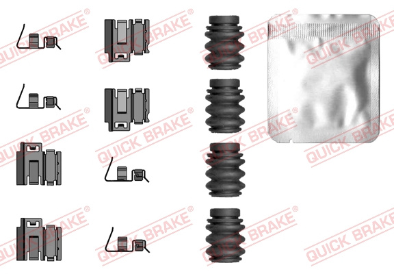 Set accesorii, placute frana puntea spate (1090119 QBK) JAGUAR,TESLA