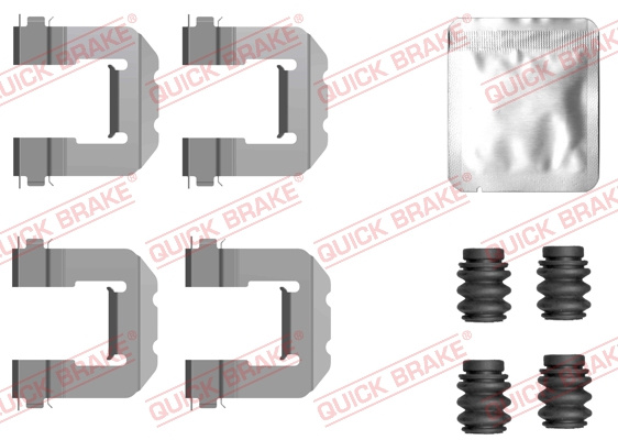Set accesorii, placute frana puntea spate (1090127 QBK) AUDI,BMW,TOYOTA