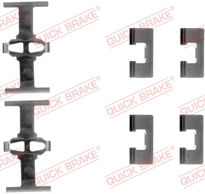 Set accesorii, placute frana puntea spate (1091092 QBK) HONDA,MG,ROVER