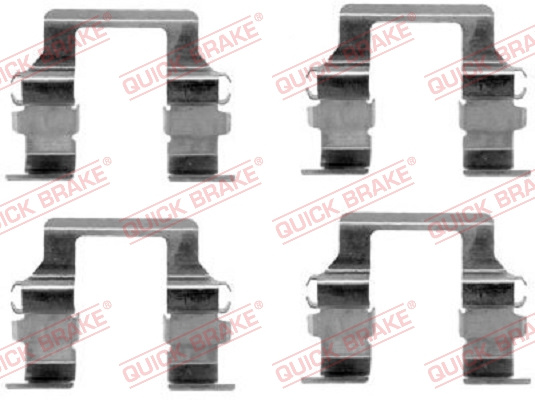 Set accesorii, placute frana puntea spate (1091164 QBK) MITSUBISHI