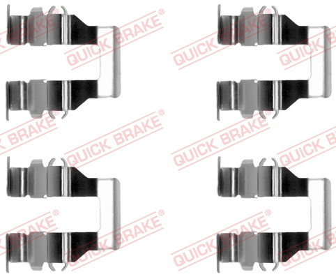 Set accesorii, placute frana puntea spate (1091199 QBK) MITSUBISHI