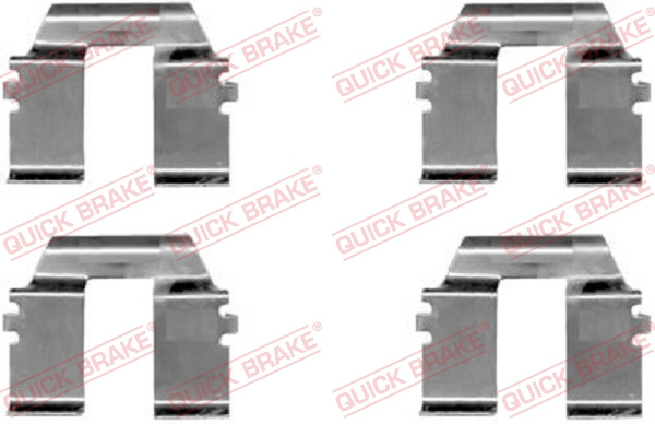 Set accesorii, placute frana puntea spate (1091232 QBK) SEAT,VW
