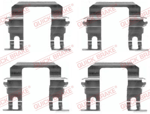 Set accesorii, placute frana puntea spate (1091275 QBK) ISUZU,OPEL,VAUXHALL