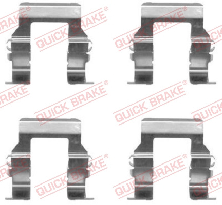 Set accesorii, placute frana puntea spate (1091279 QBK) MITSUBISHI