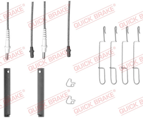 Set accesorii, placute frana puntea spate (1091280X QBK) MERCEDES-BENZ