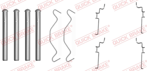 Set accesorii, placute frana puntea spate (1091683 QBK) MITSUBISHI,TOYOTA