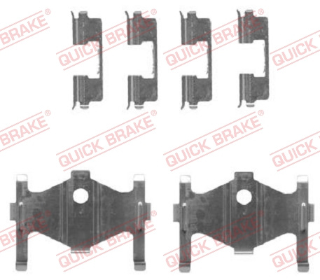 Set accesorii, placute frana puntea spate (1091710 QBK) HYUNDAI,KIA,NISSAN
