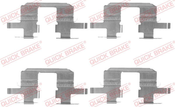 Set accesorii, placute frana puntea spate (1091711 QBK) SUBARU