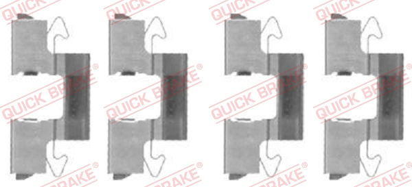Set accesorii, placute frana puntea spate (1091714 QBK) MITSUBISHI