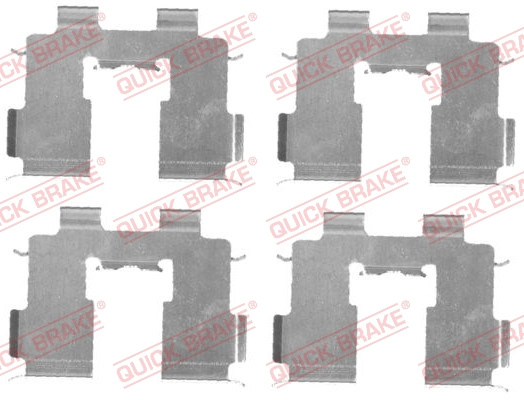 Set accesorii, placute frana puntea spate (1091717 QBK) HYUNDAI