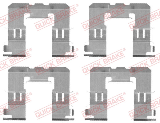 Set accesorii, placute frana puntea spate (1091721 QBK) NISSAN